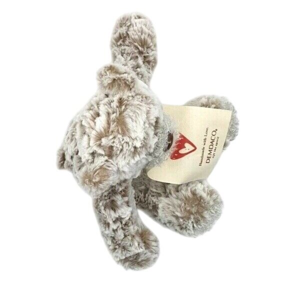 Demdaco Giving Bear Plush Brown White 9" Always in my Heart Mottled Frosted - Picture 7 of 12